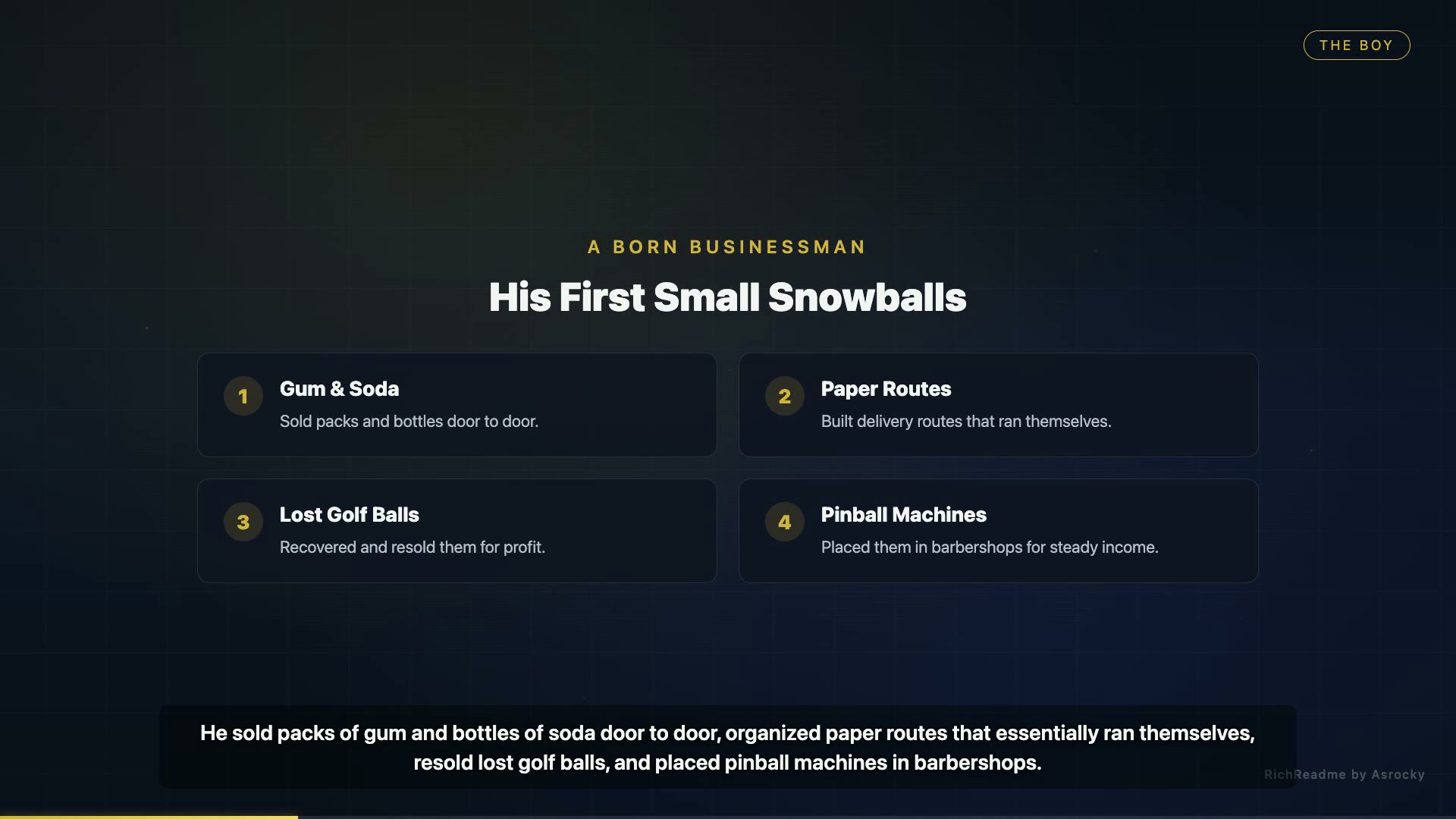 His First Small Snowballs