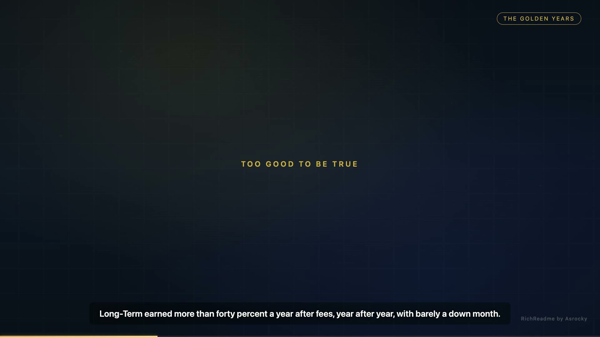 40% a Year, Barely a Loss