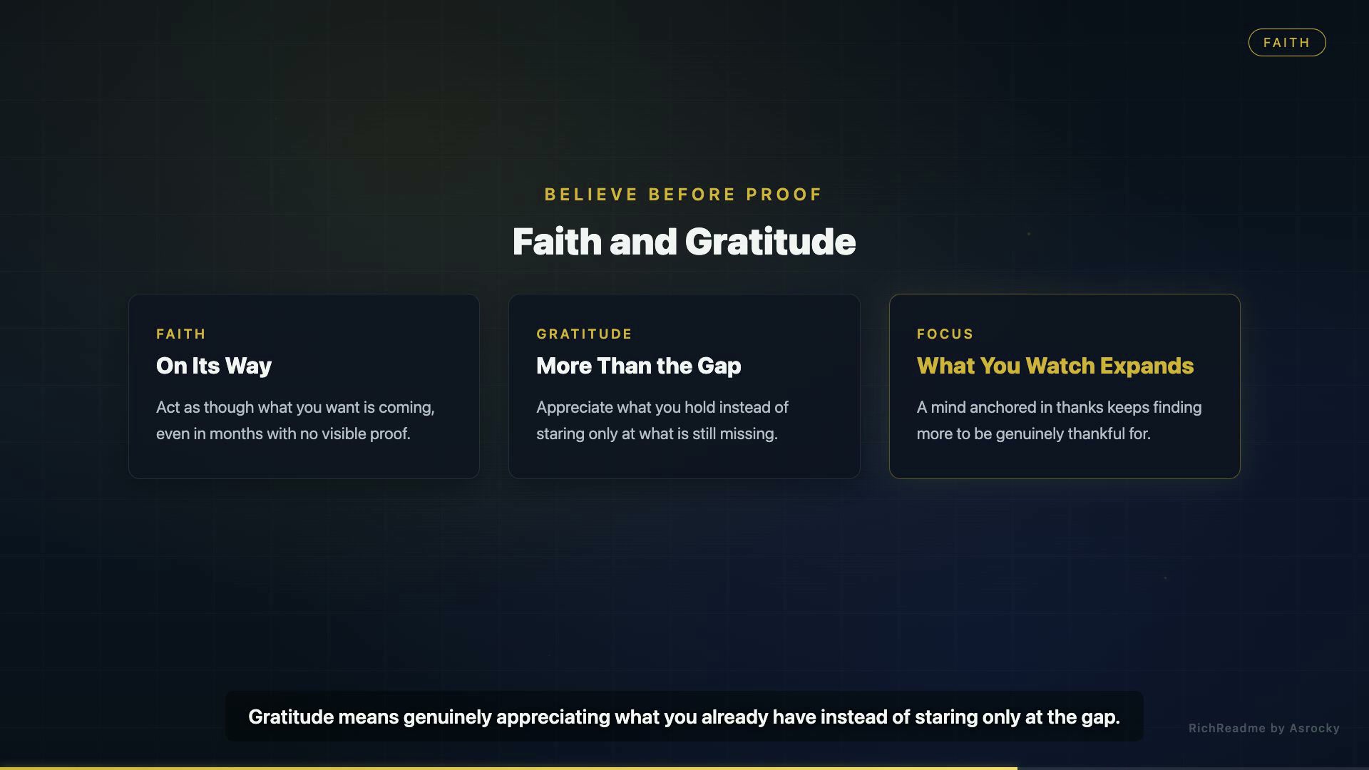 Faith and Gratitude