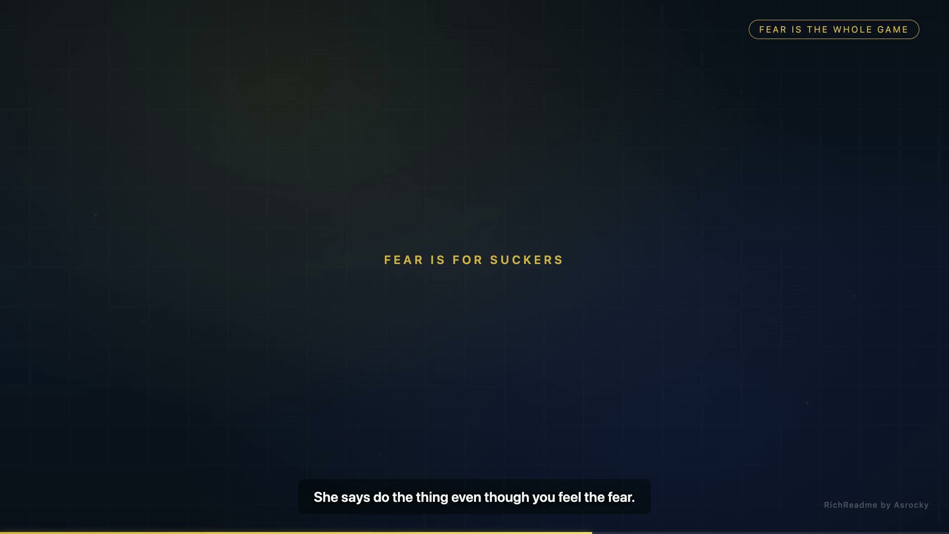 Terror Means You're Growing