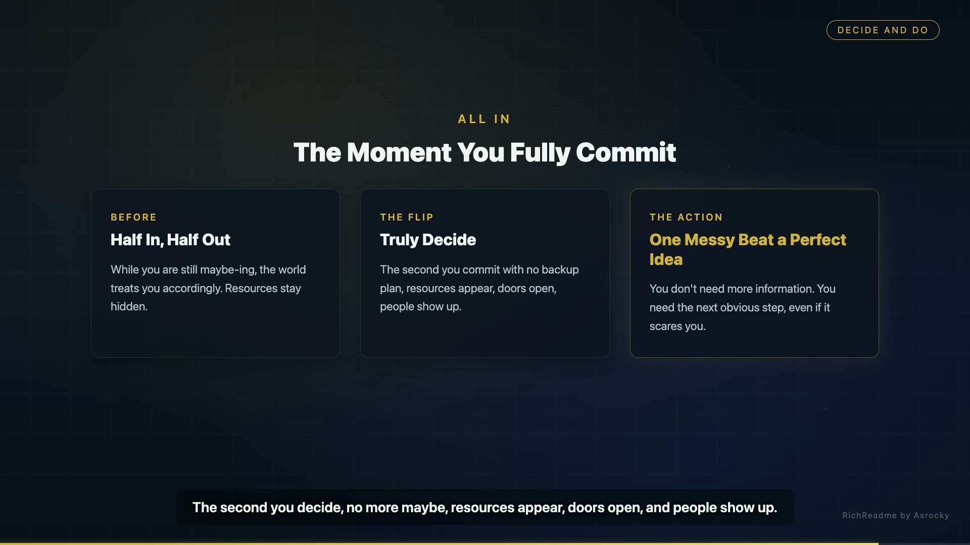 The Moment You Fully Commit